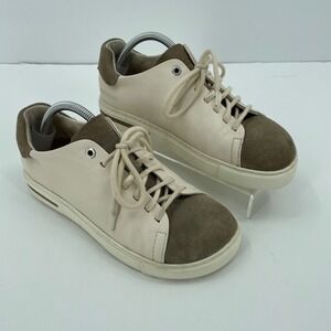 Birkenstock Womens Bend Low Sneaker Size 37 US 6 Eggshell Taupe Leather Nubuck